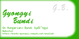 gyongyi bundi business card